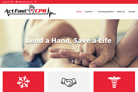 Act Fast CPR website screenshot