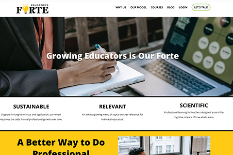 Educator's Forte website screenshot