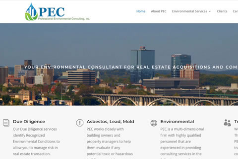 Professional Environmental Consulting website screenshot