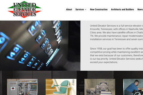 United Elevator Services website screenshot